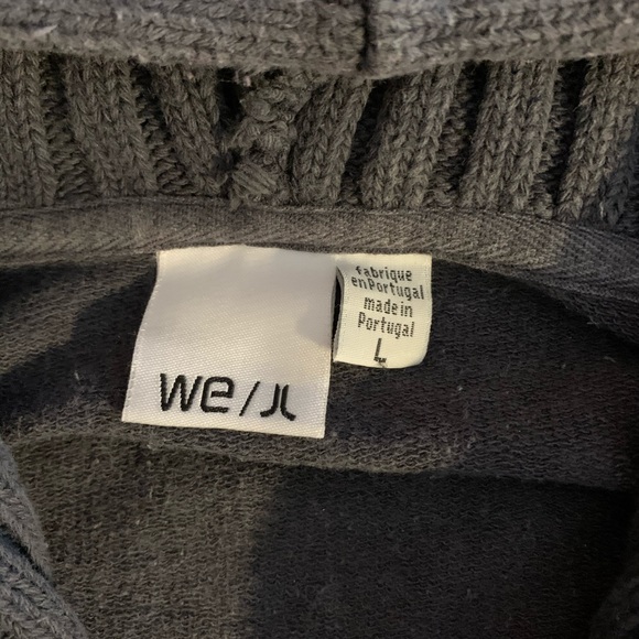 WESC Vintage Women’s 1/4 Zip Hoodie, Charcoal, size L - Picture 7 of 9